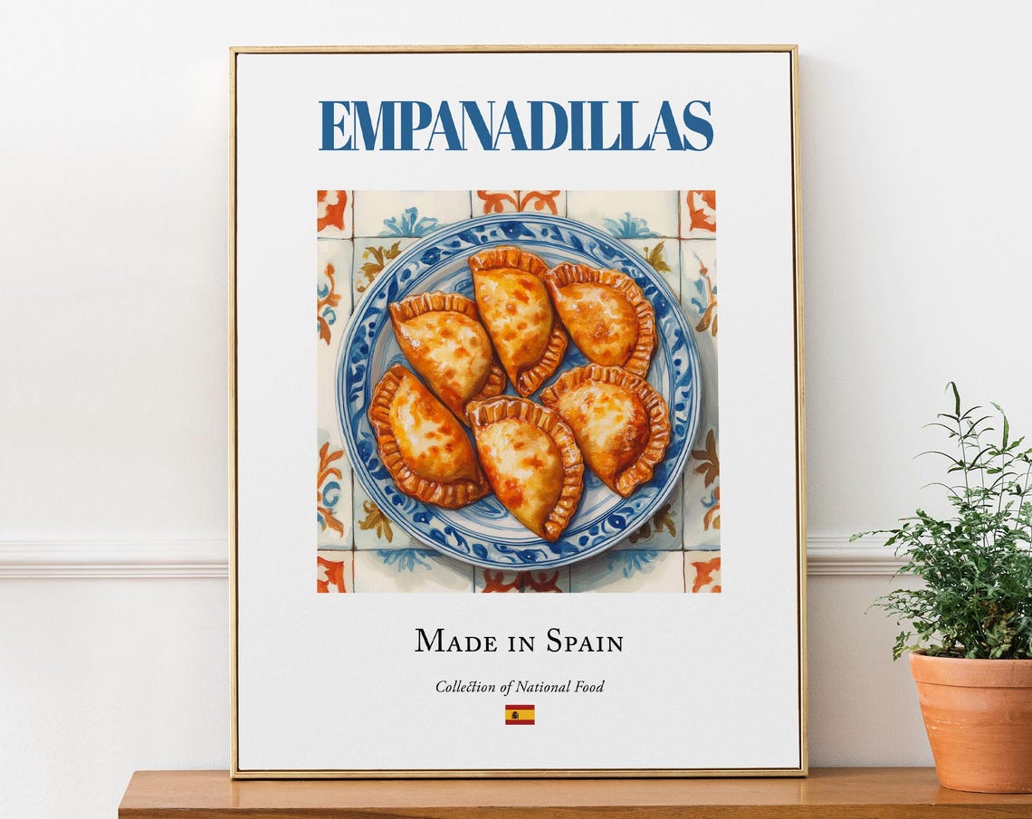 Empanadillas Spanish Mini Empanadas National Food Art Poster