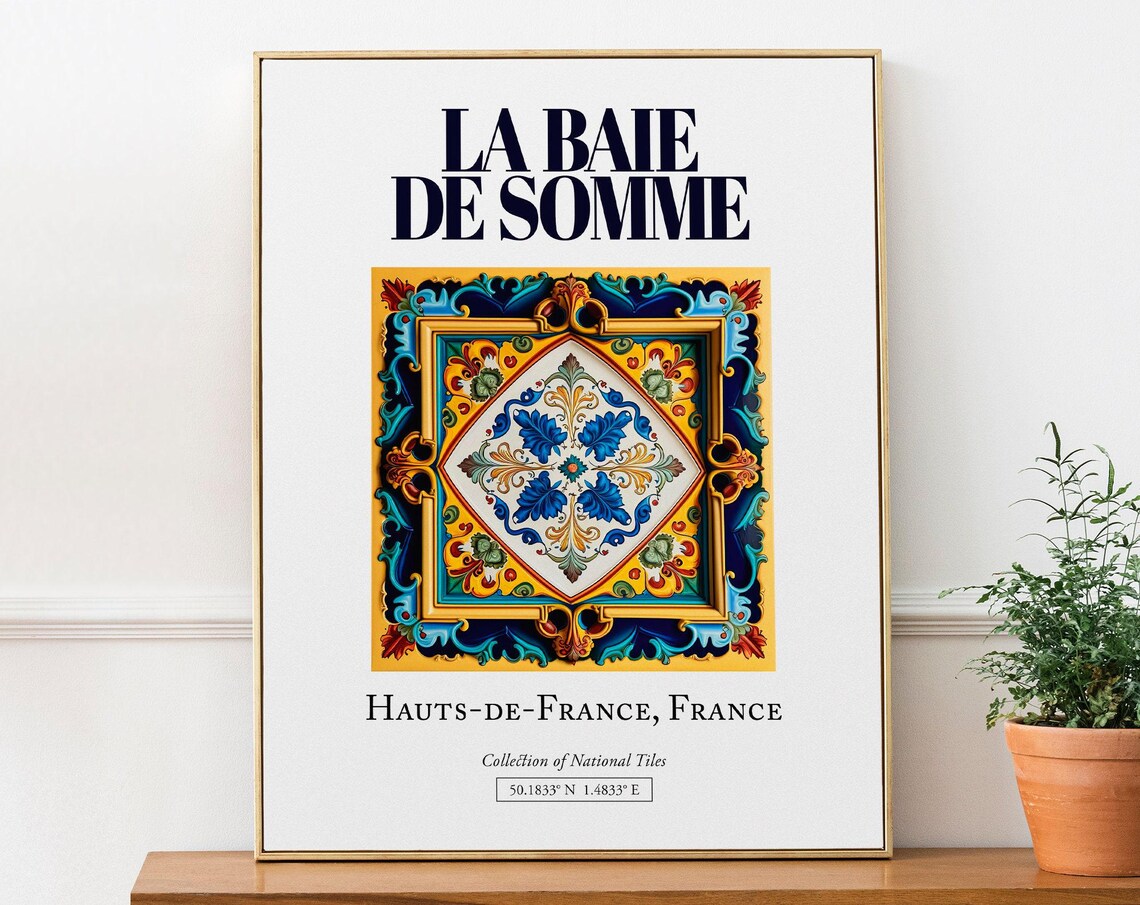 La Baie De Somme France Folk Traditional Travel Poster