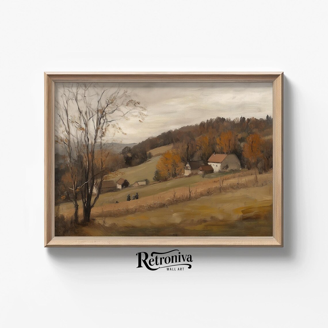 Vintage Country Fall Landscape, Rustic Plateau Art Print - Image 7