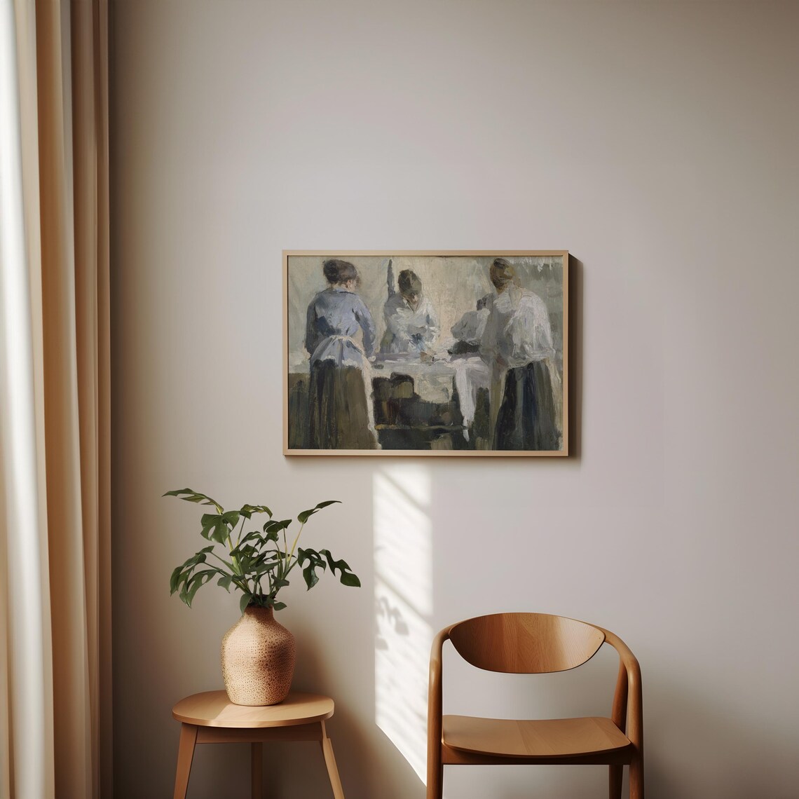 French Women Ironing Vintage Laundress Art Print - Image 3