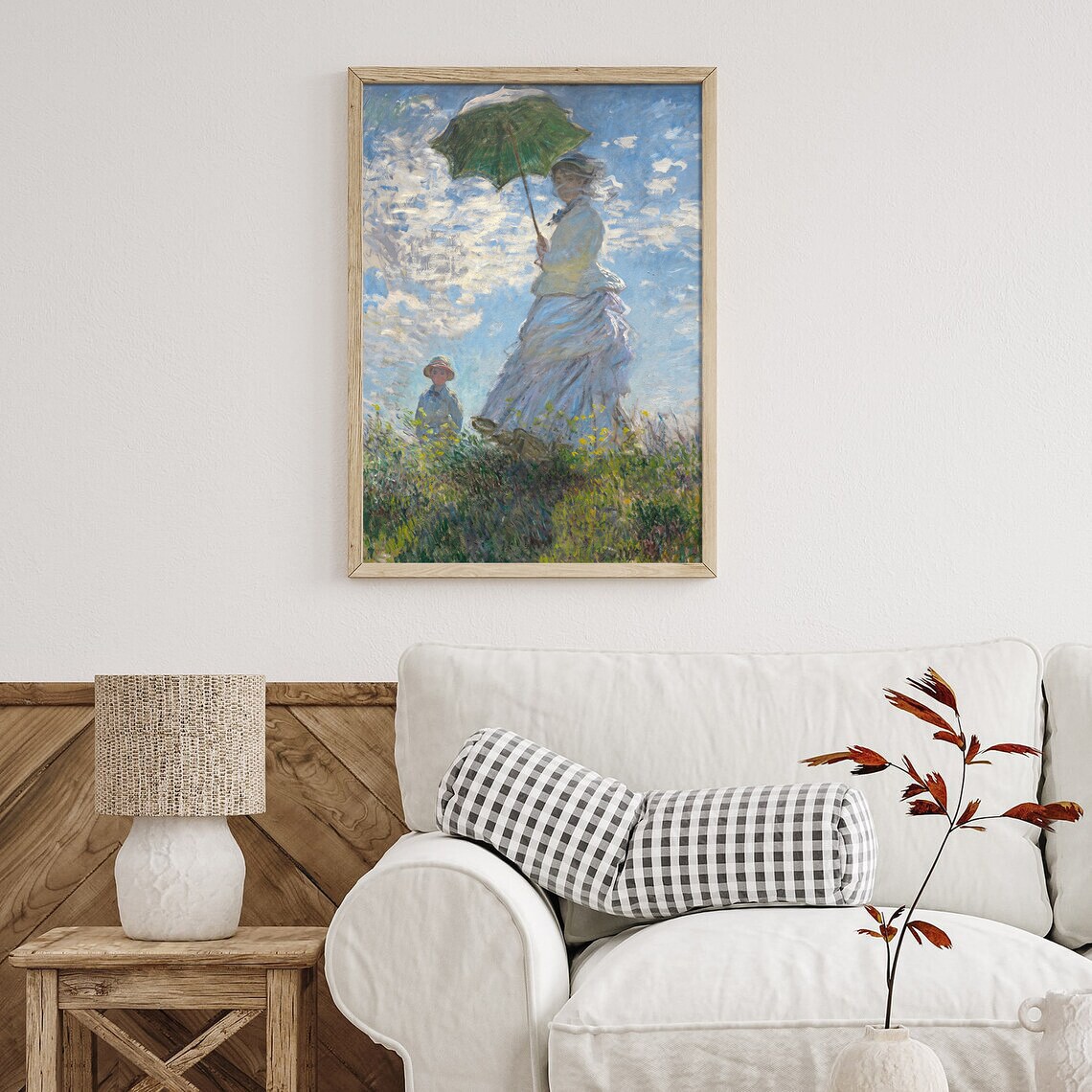 Monet Woman With Green Parasol Impressionist Painting Classic Poster - Image 3