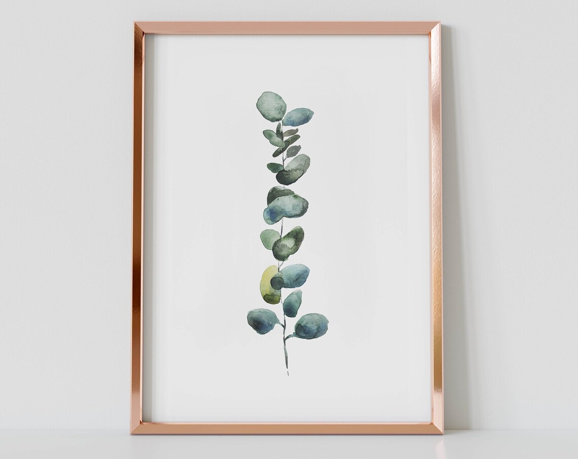 Eucalyptus Watercolor Art Print, Botanical Wall Art - Image 4