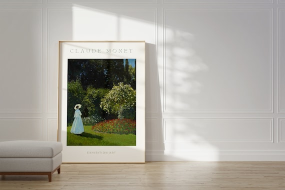 Claude Monet Poster Mid Century Modern Wall Art For Aesthetic Room Decor Monet Print As Best Friend Gift Monet Exhibition Poster
