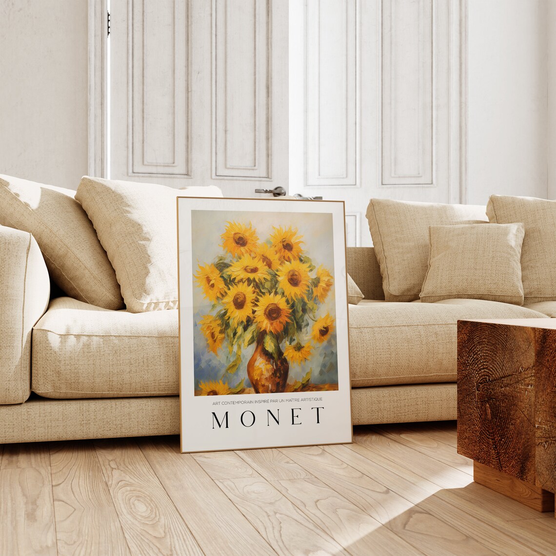 Claude Monet-Inspired Mid-Century Modern Art Print - Image 4