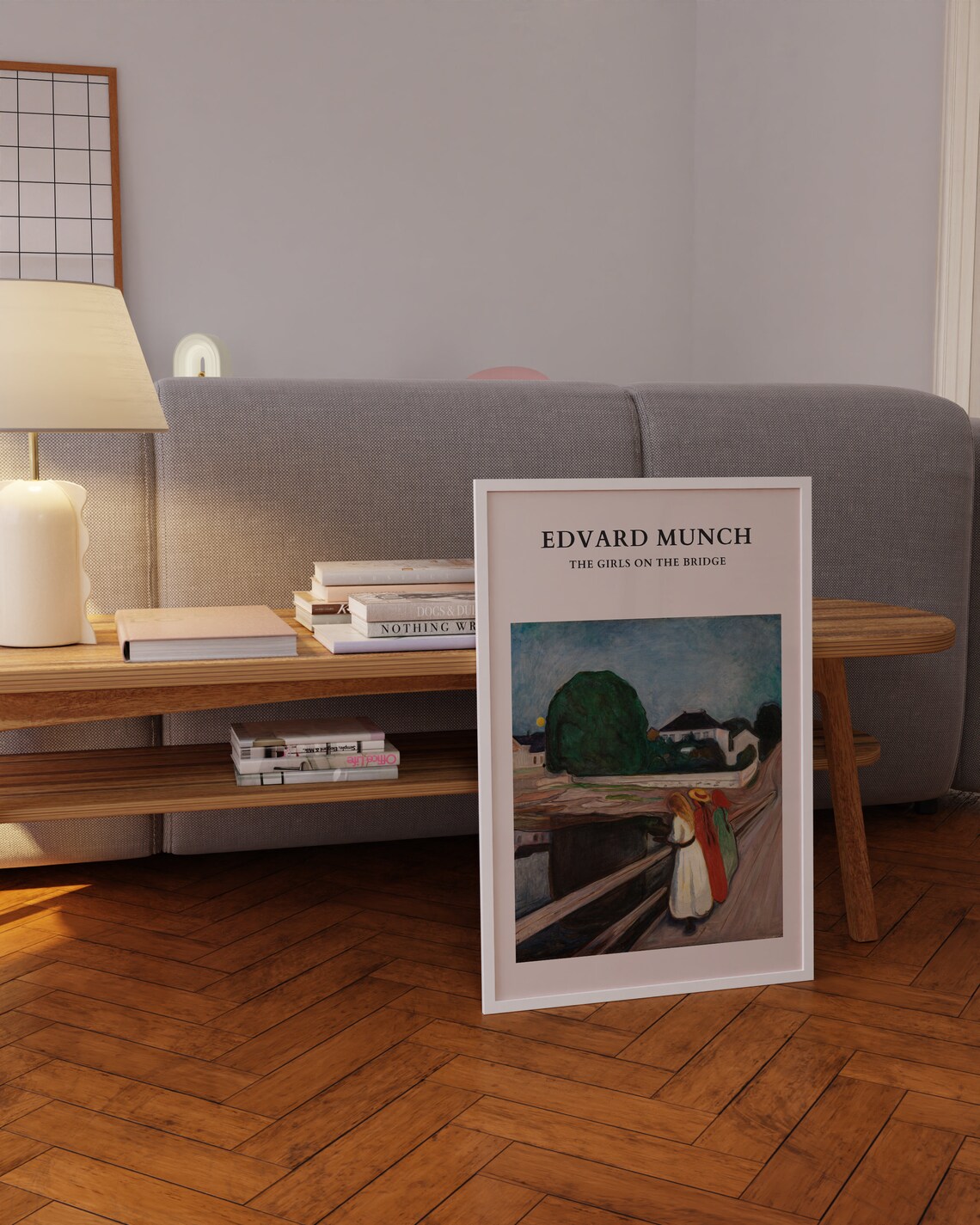 Edvard Munch The Girls On The Bridge, Vintage Poster - Image 4