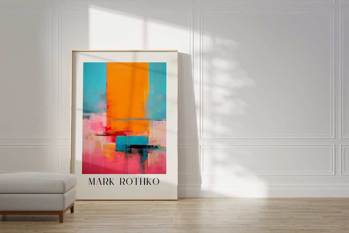 Mark Rothko Exhibition Poster Print, Living Room Decor