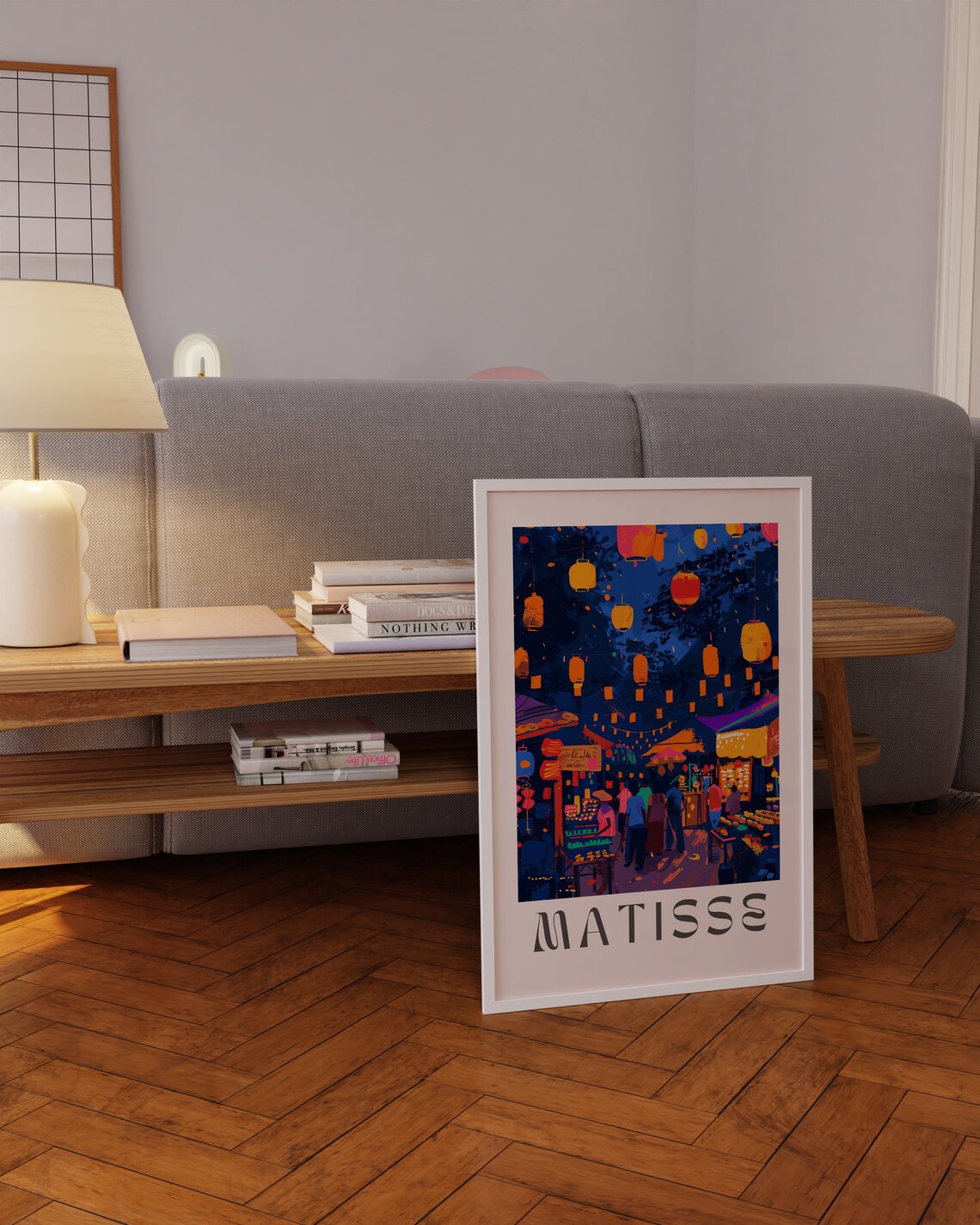 Henri Matisse Evening Market Paper Lanterns Street Scene Poster - Image 3