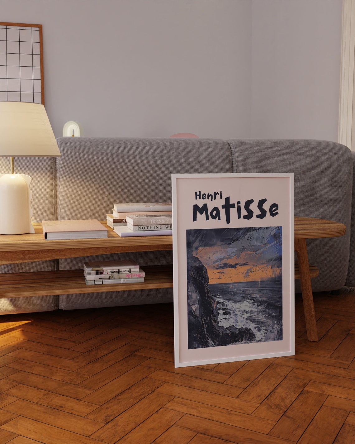 Henri Matisse Rocky Shore Sunset Waves Dramatic Coastal Poster - Image 3