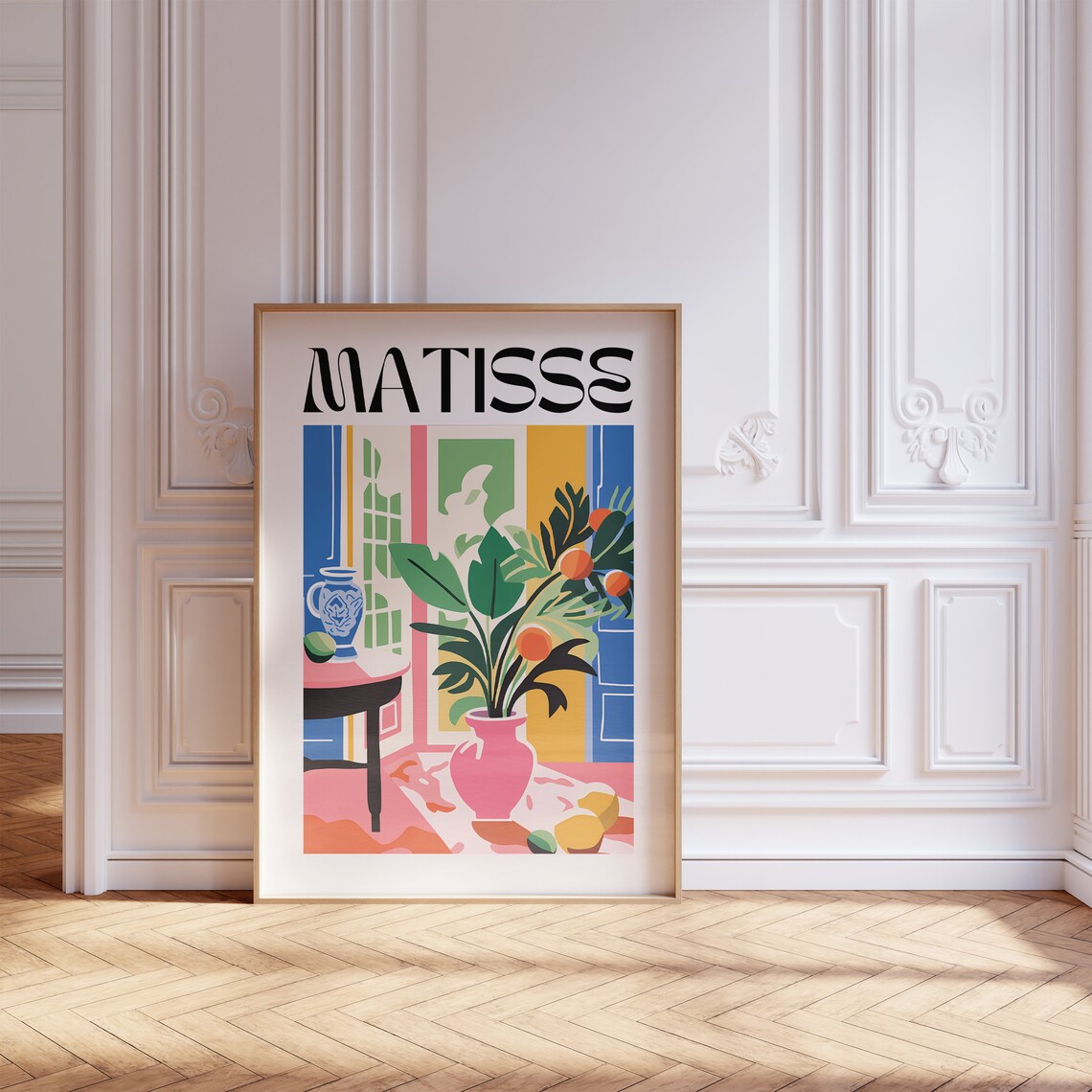 Henri Matisse Pink Vase Orange Blossom Window Scene Interior Poster - Image 5