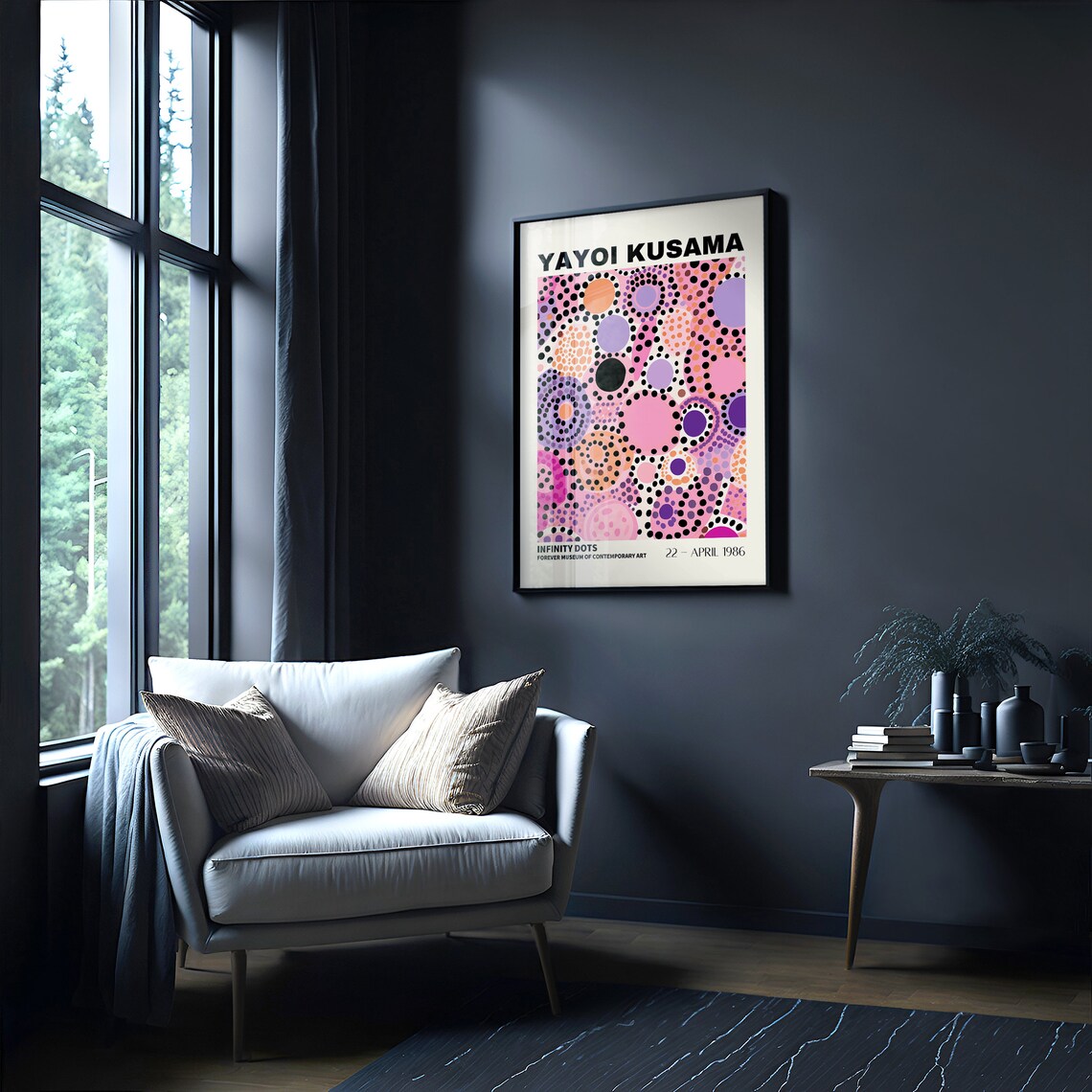 Yayoi Kusama Infinity Dots 1986 Exhibition Polka Dot Art Poster - Image 3