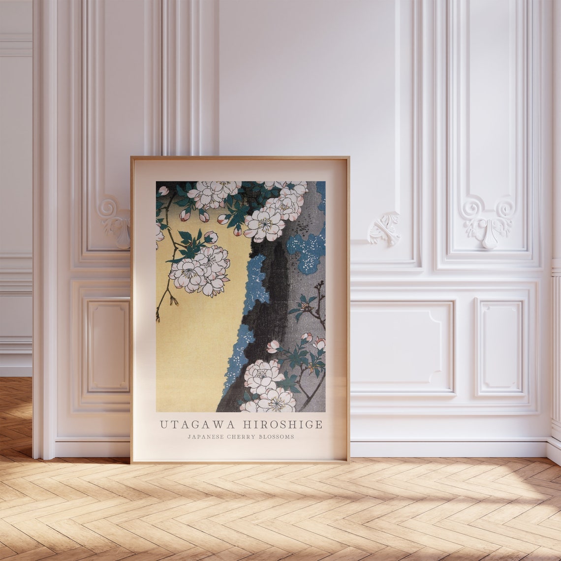 Utagawa Hiroshige Japanese Cherry Blossoms Woodblock Style Poster - Image 4