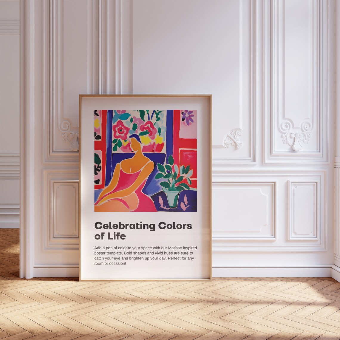 Matisse Inspired Reclining Woman Pink Modern Figure Art Poster - Image 5