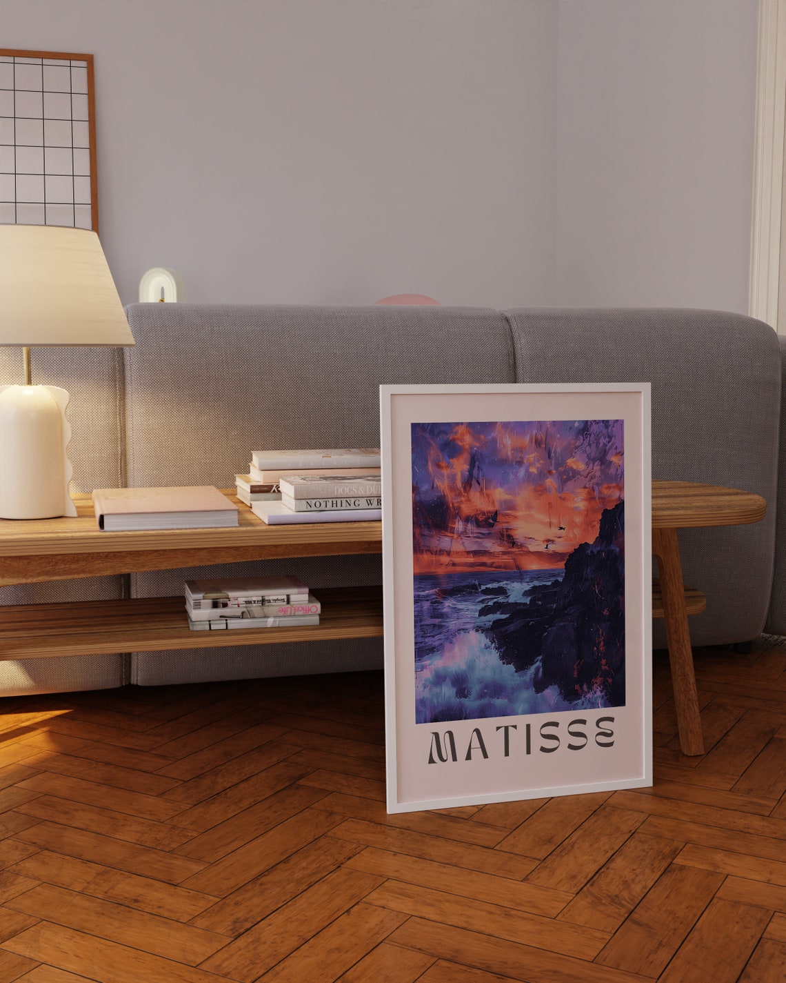 Henri Matisse Fauvist Coastal Sunset Ocean Cliffs Art Poster - Image 3