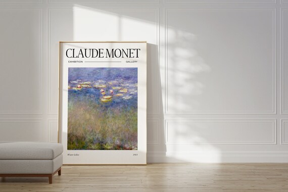 Claude Monet Poster Mid Century Modern Wall Art For Aesthetic Room Decor Monet Print As Best Friend Gift Monet Exhibition Poster