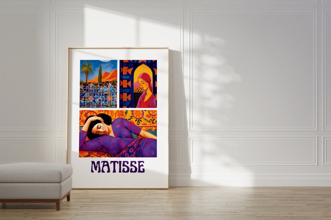 Henri Matisse Moroccan Triptych Women Arches Fauvist Art Poster