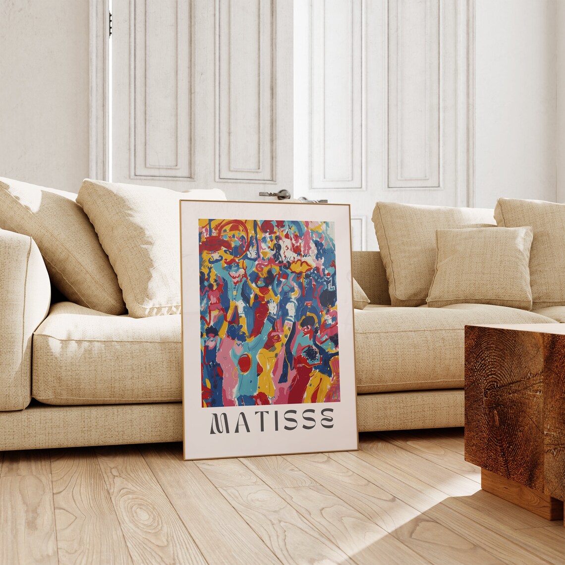 Henri Matisse Festive Crowd Dancers Bold Color Party Art Poster - Image 2