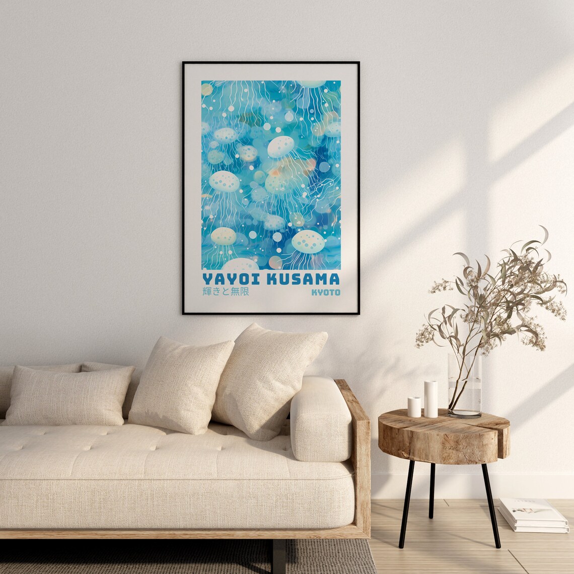 Yayoi Kusama Inspired Abstract Japanese Wall Art - Image 3