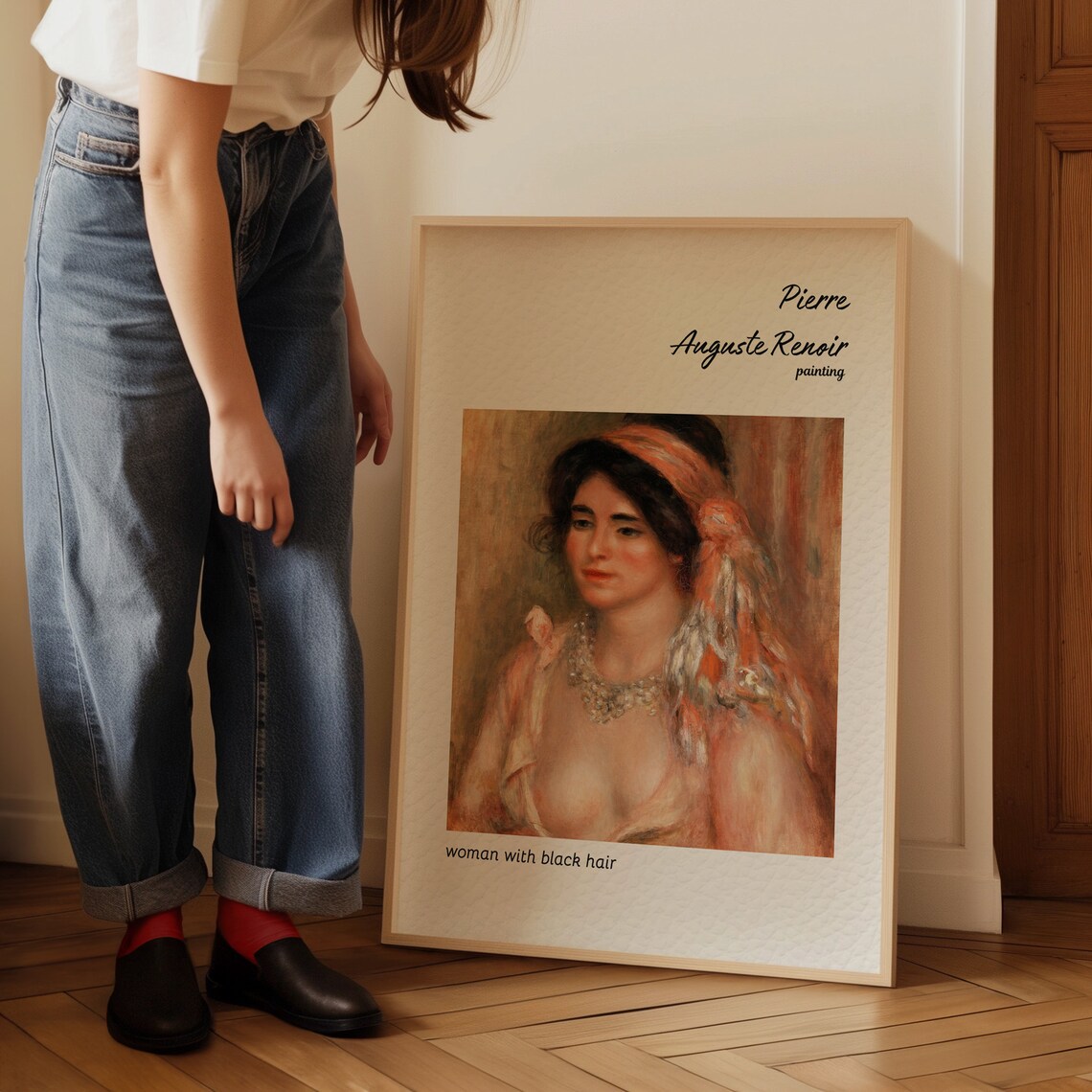 Pierre Auguste Renoir Woman With Black Hair Portrait Art Poster - Image 4
