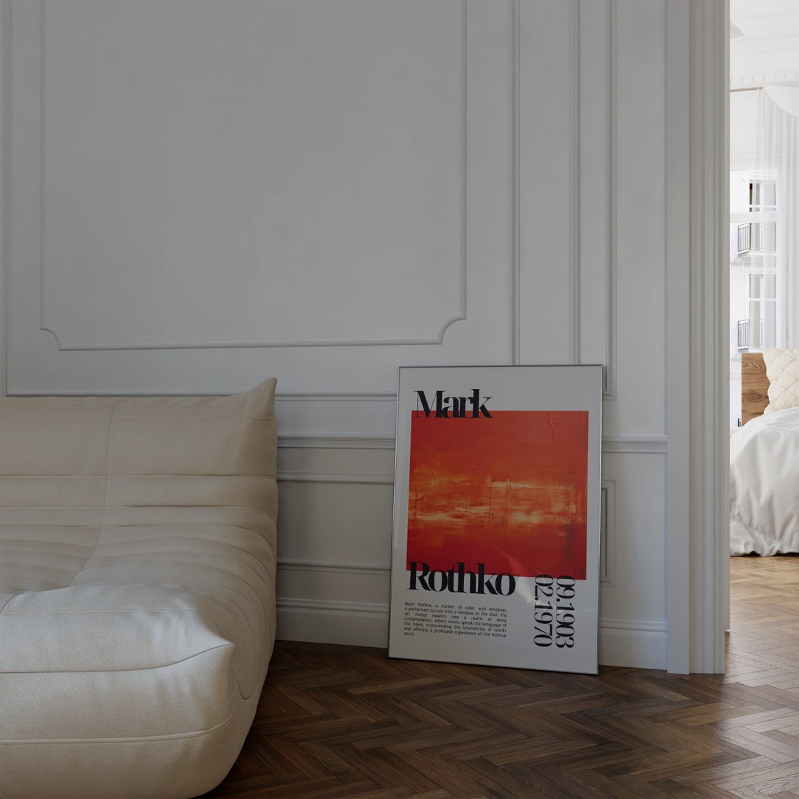 Mark Rothko Orange Red Abstract Color Field Biography Poster Art - Image 2