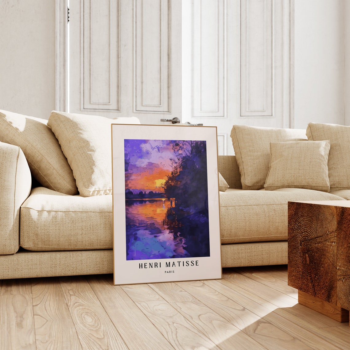 Henri Matisse Riverside Sunset Reflection Purple River Art Poster - Image 2