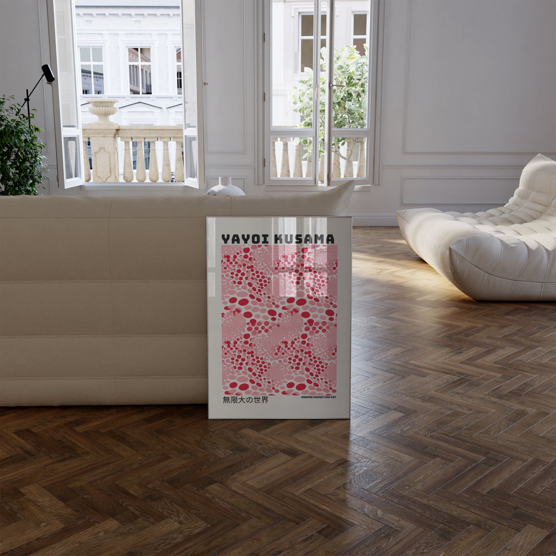 Yayoi Kusama Red Polka Dot Infinity World Modern Exhibition Art Poster - Image 2