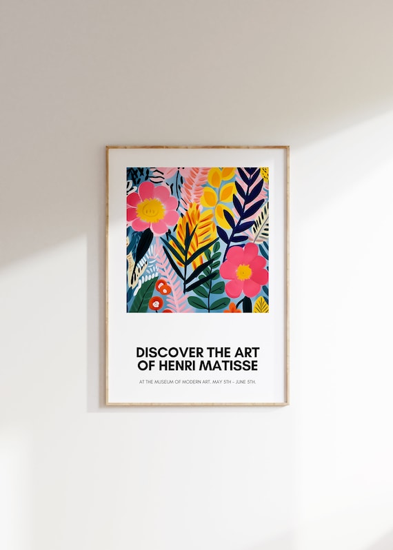Henri Matisse Poster Minimalist Wall Art Matisse Mueseum Print Aesthetic Matisse Print For Modern Gallery Exhibition Art