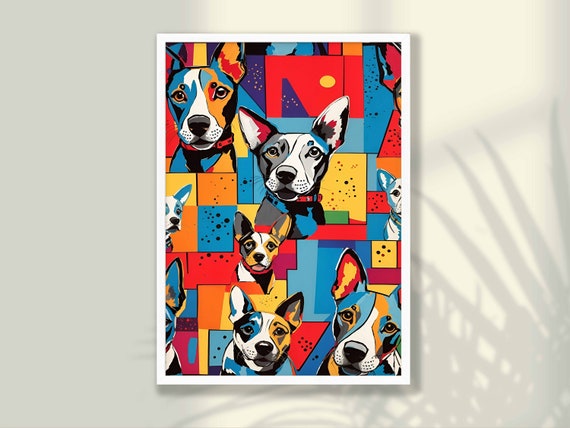 Dog Poster No3 Wall Art Illustration Lovers Gift Animal Print Decor Nursery