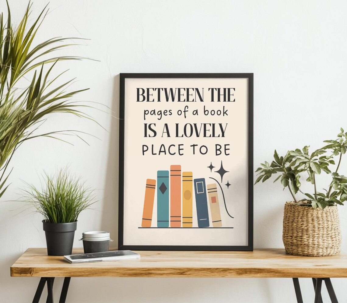 Between The Pages Book Quote, Reading Decor - Image 4