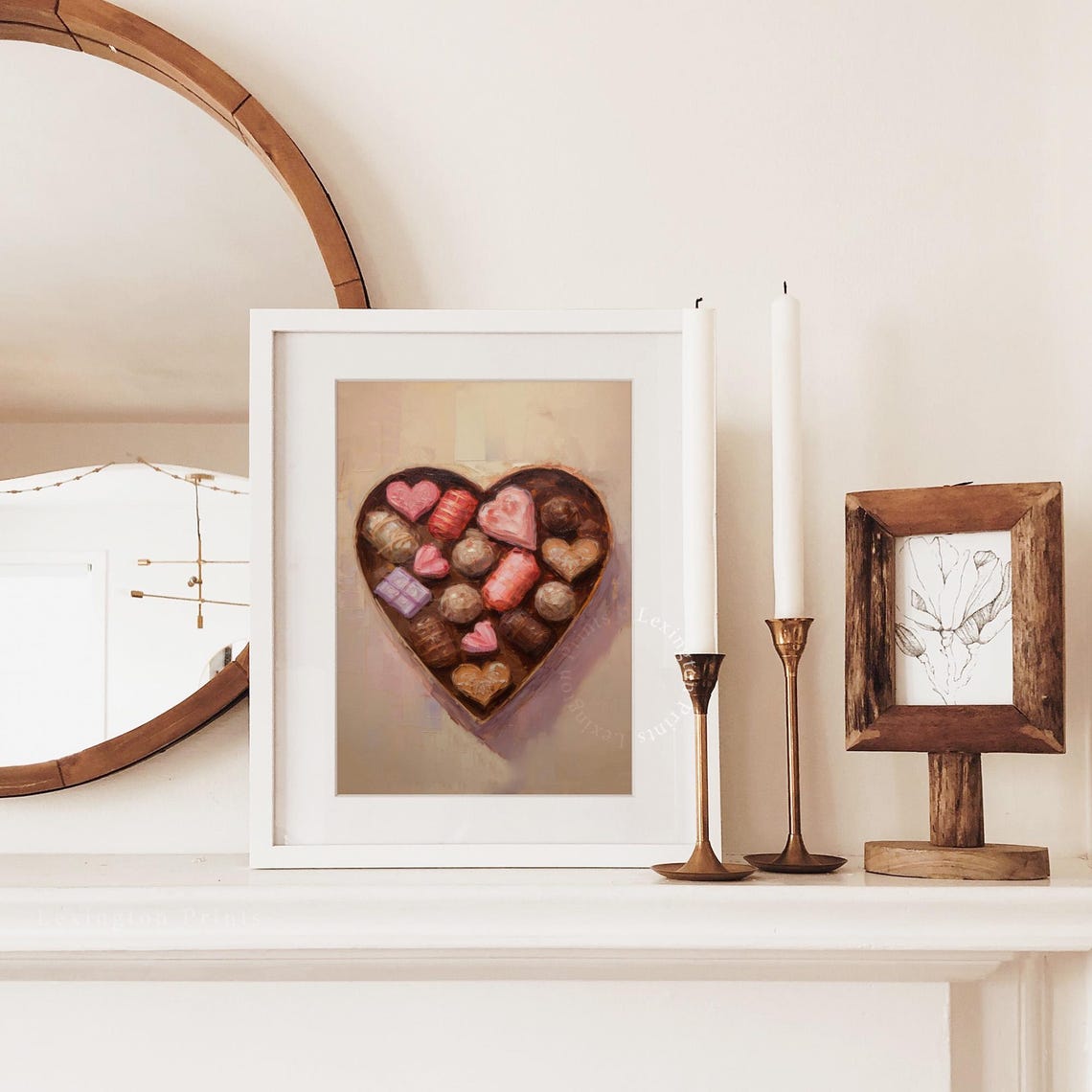 Heart Shaped Chocolate Box Assorted Candies Valentine Wall Art - Image 3
