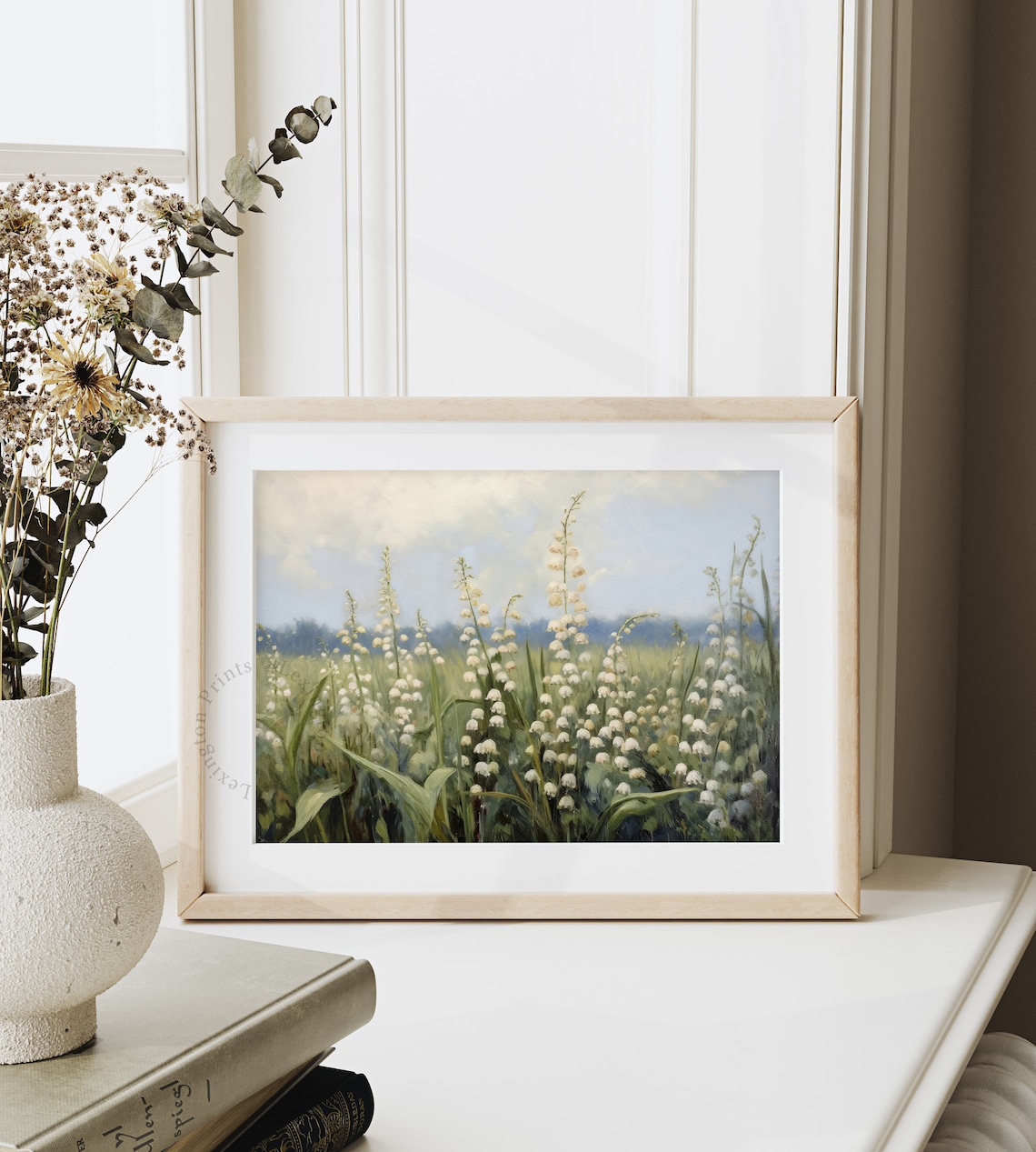 Lily of the Valley Meadow Vintage Spring Floral Painting Poster - Image 4