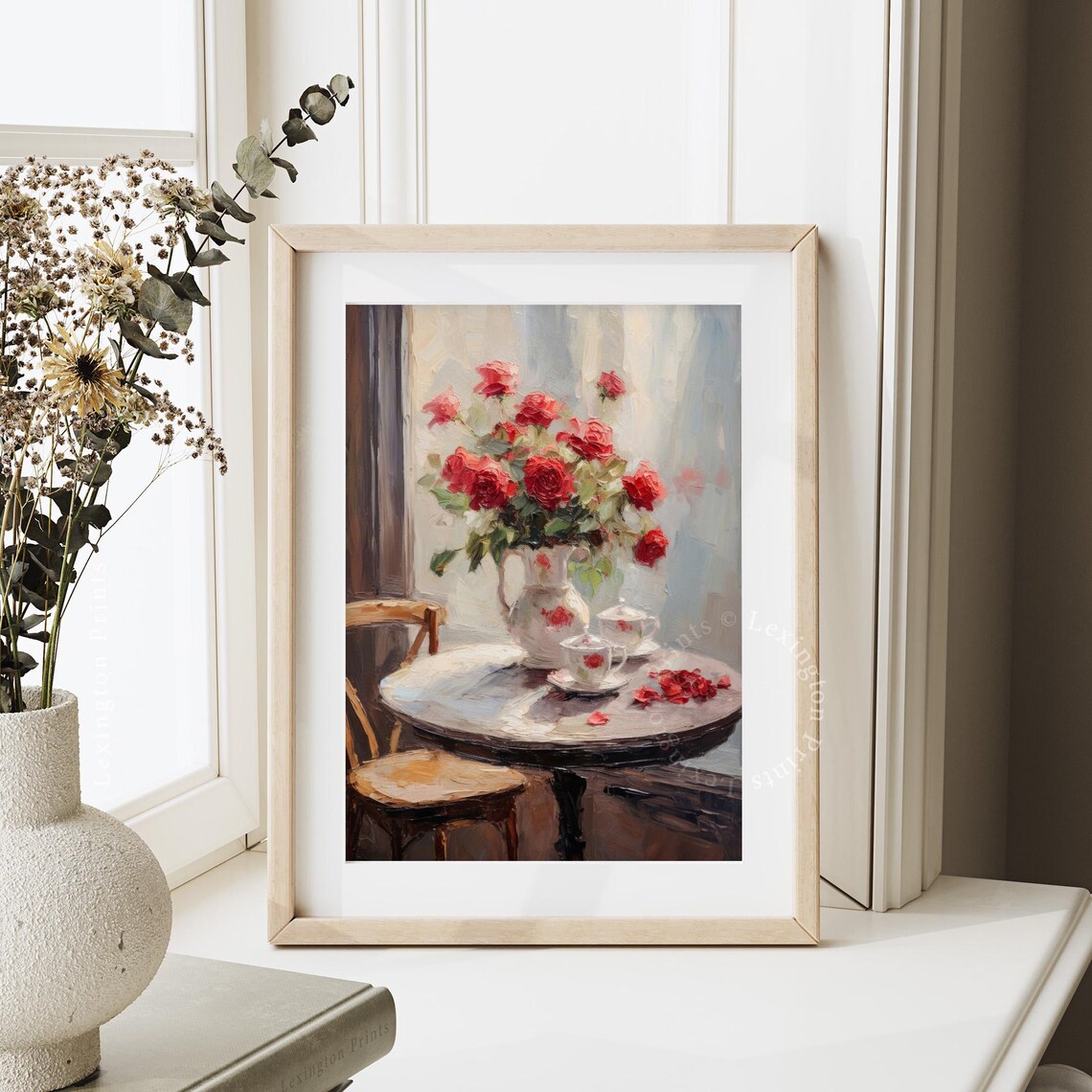Red Roses Art Print, Valentine Wall Decor - Image 4