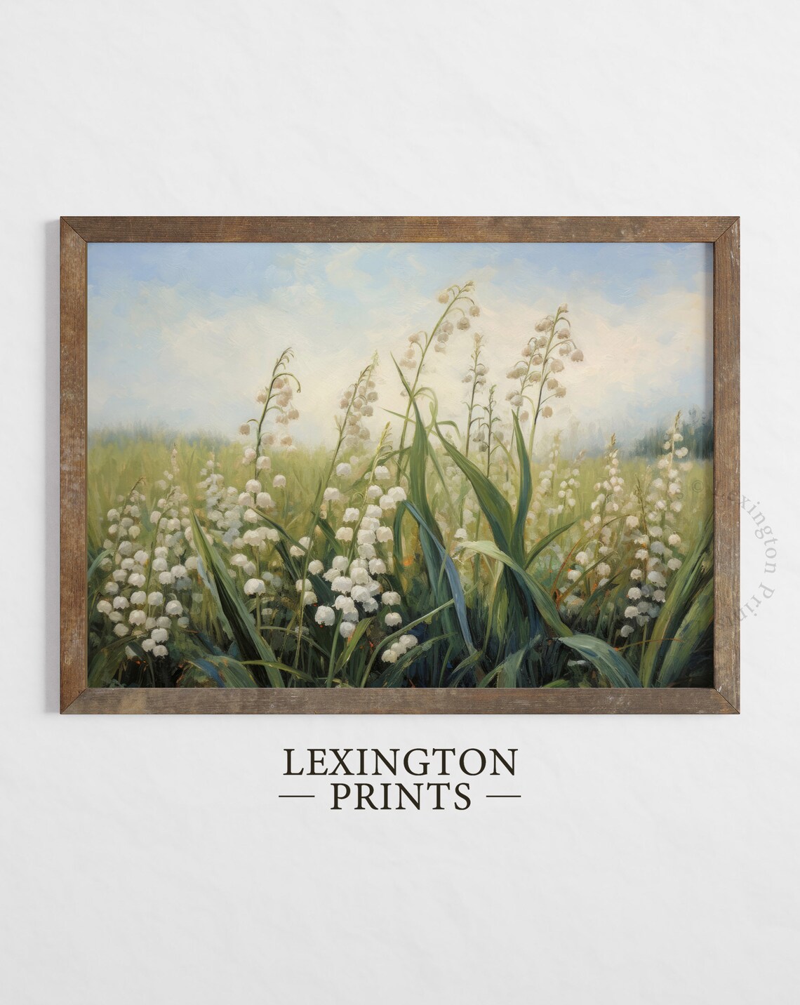 Lily Of The Valley White Bells Spring Field Soft Floral Painting Poster - Image 2