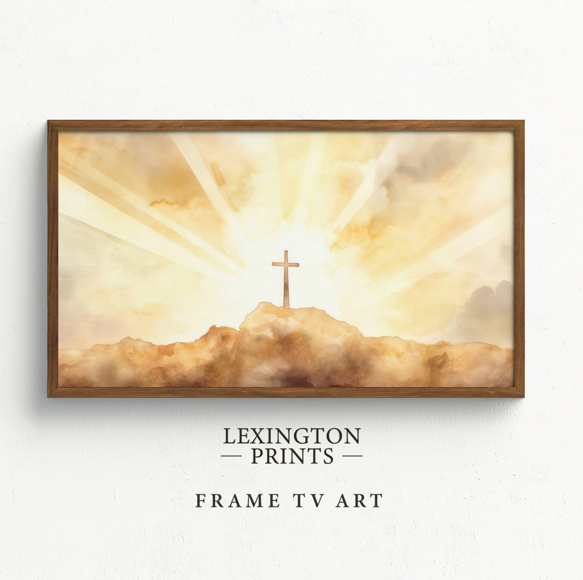 Christian Cross Tv Art Jesus Tv Art Easter Frame Tv Art Religious Tv Art Christian Decor Easter Tv Art Christian Tv Art Watercolor 642 - Image 5