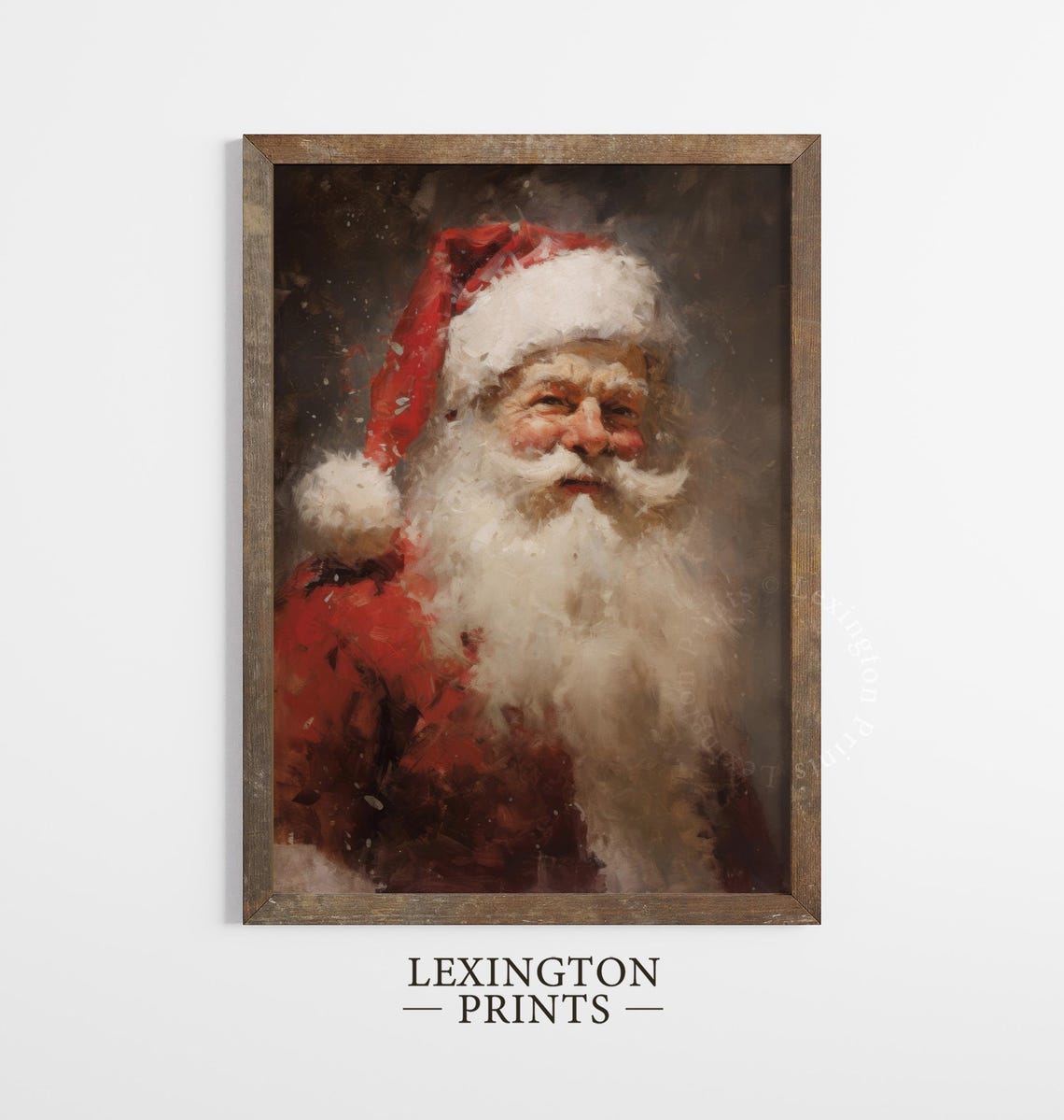 Classic Santa Claus Portrait Painterly Christmas Holiday Poster - Image 5