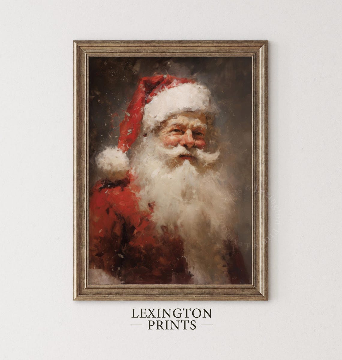 Classic Santa Claus Portrait Painterly Christmas Holiday Poster - Image 2