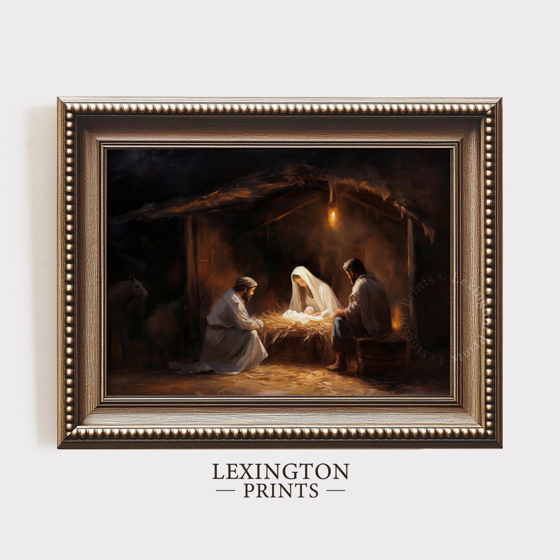 Nativity Christian Wall Art Christian Nativity Christmas Wall Art Christian Print Christmas Art Oil Painting Jesus Art Holiday 389 - Image 5
