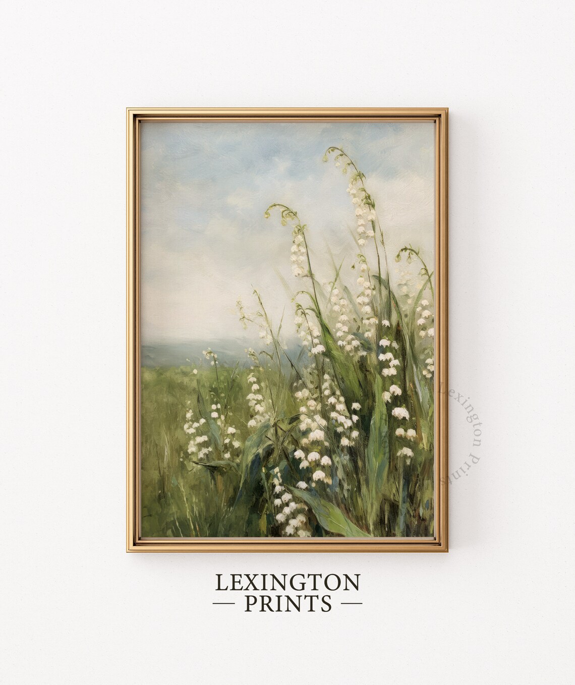 Lily of the Valley Meadow Spring Wildflower Oil Painting Poster - Image 6