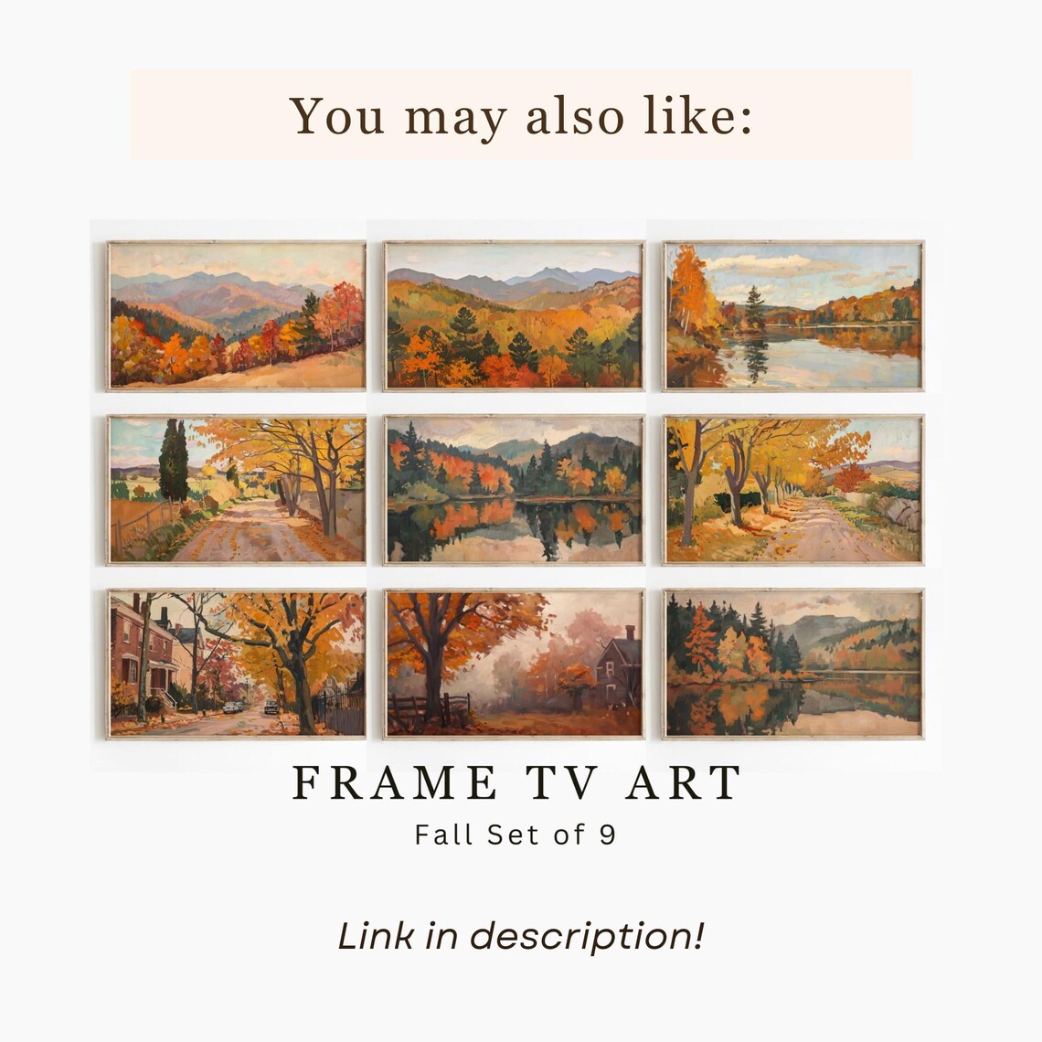 Fall Forest Watercolor Tv Art Frame Tv Art Fall Forest Wall Art Moody Watercolor Tv Art Fall Tv Art Autumn Tv Art Farmhouse 893 - Image 2