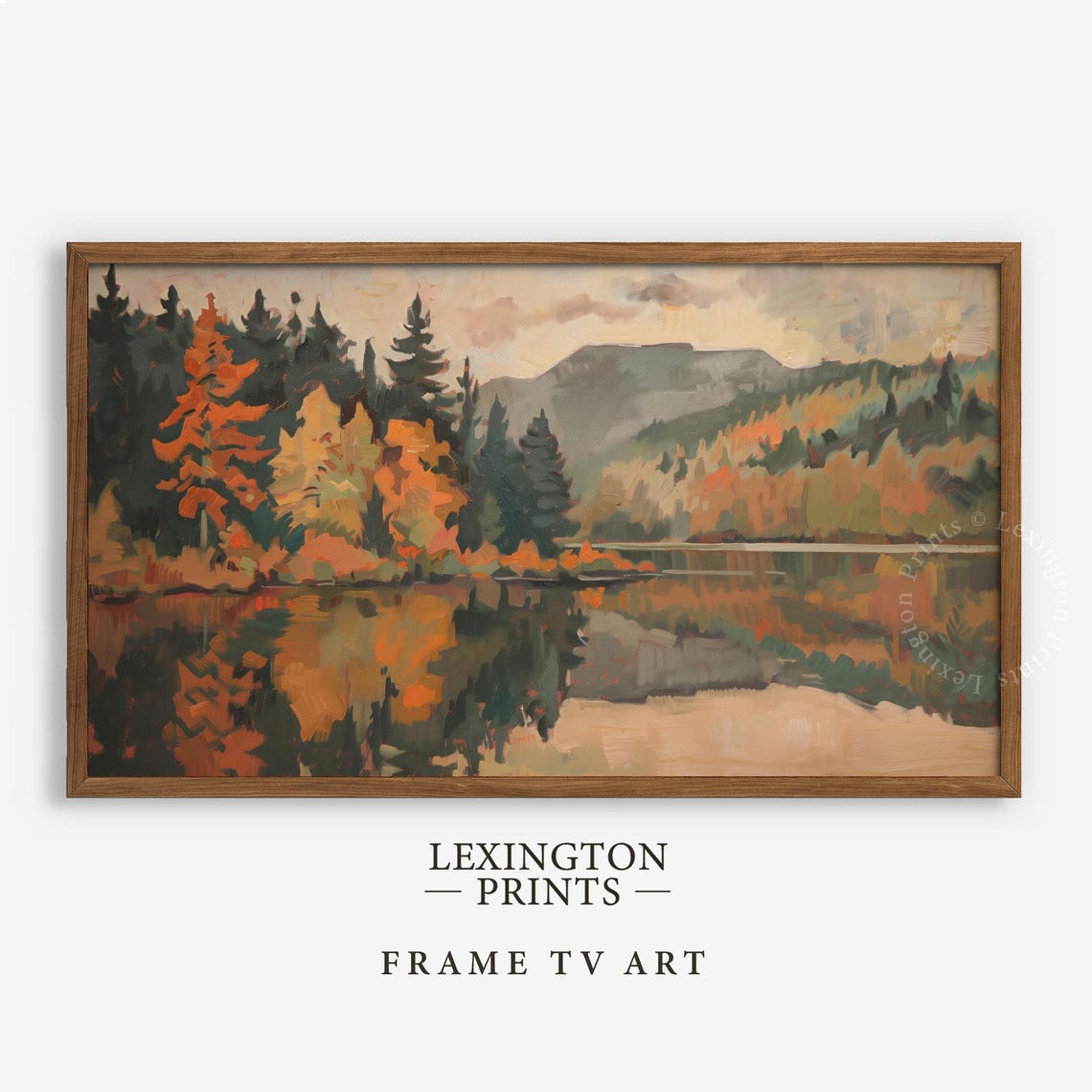 Autumn Lake Reflection with Fall Foliage Mountain Scene Poster - Image 5