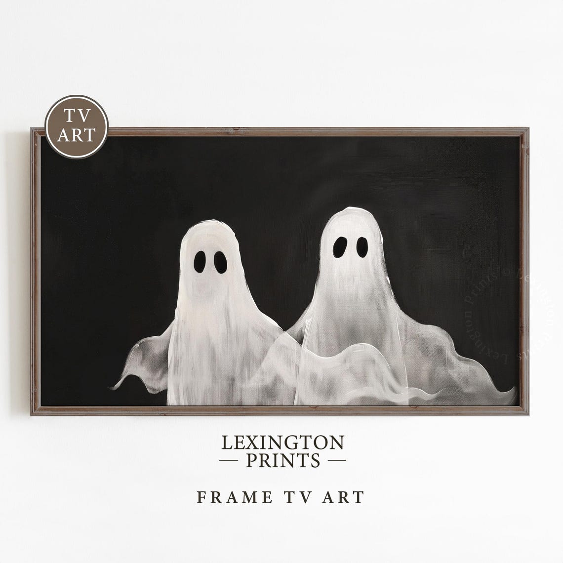 Ghost Friends Halloween Frame Tv Art Black White Minimalist Tv Art Ghost Tv Art Halloween Tv Art Fall Tv Art Halloween Party Tv Art 761