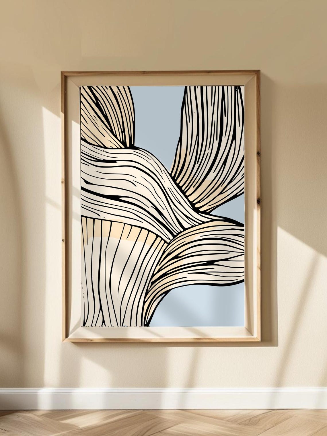 Wabi Sabi Abstract Line Art, Boho Decor