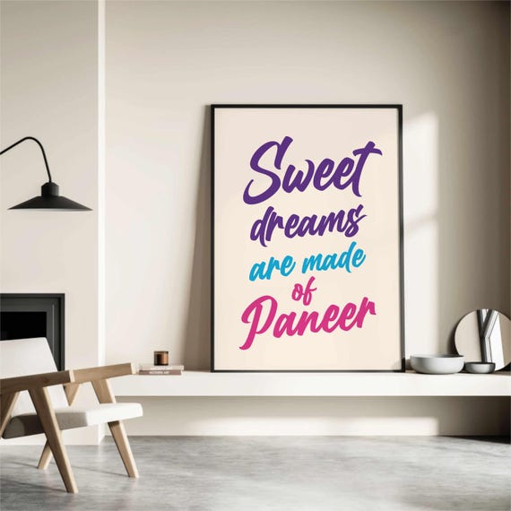 Sweet Dreams Paneer Print Funny Food Art