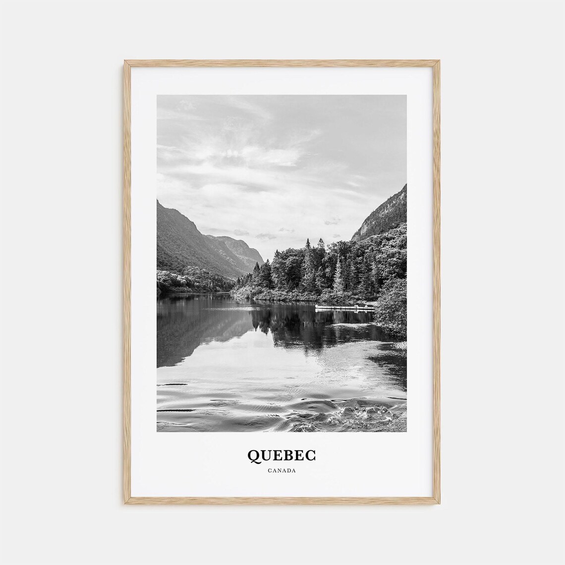 Quebec Canada Mountain Lake Valley Landscape Photography Poster
