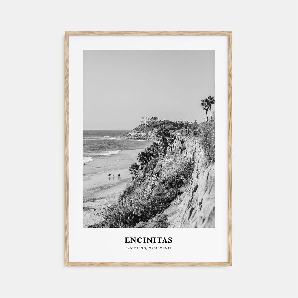 Encinitas California Coastal Cliffs Beach Pacific View Poster