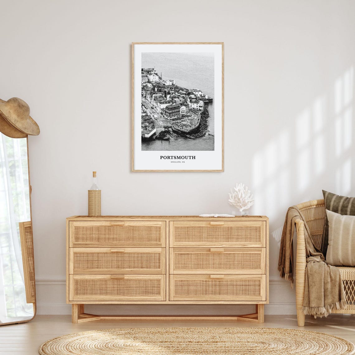 Portsmouth Wall Art England No 2 Portsmouth Wall Decor Portsmouth Poster Portsmouth Home Decor Portsmouth Travel Gift Portsmouth Travel - Image 3