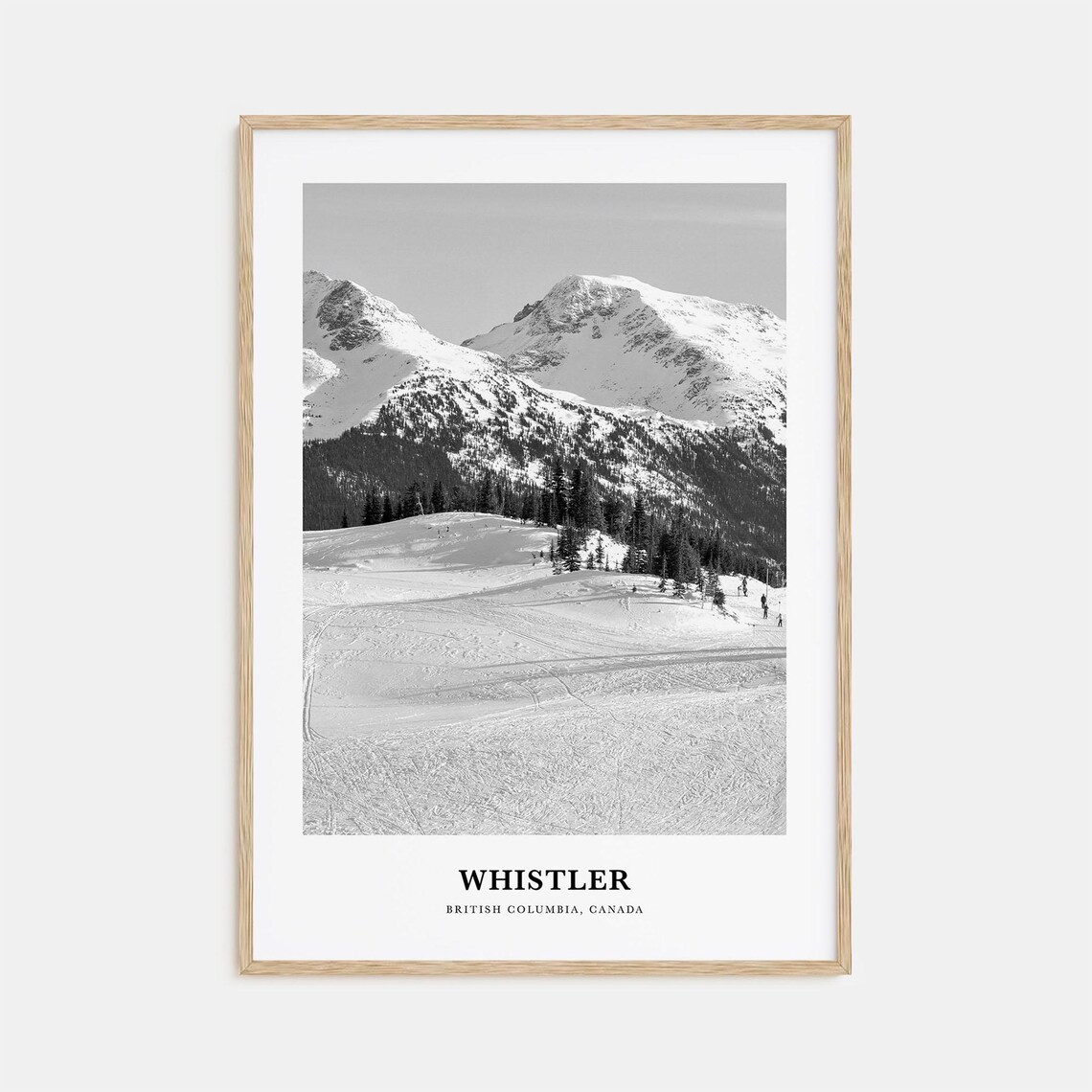 Whistler British Columbia Ski Slopes Snowy Peaks Mountain Poster