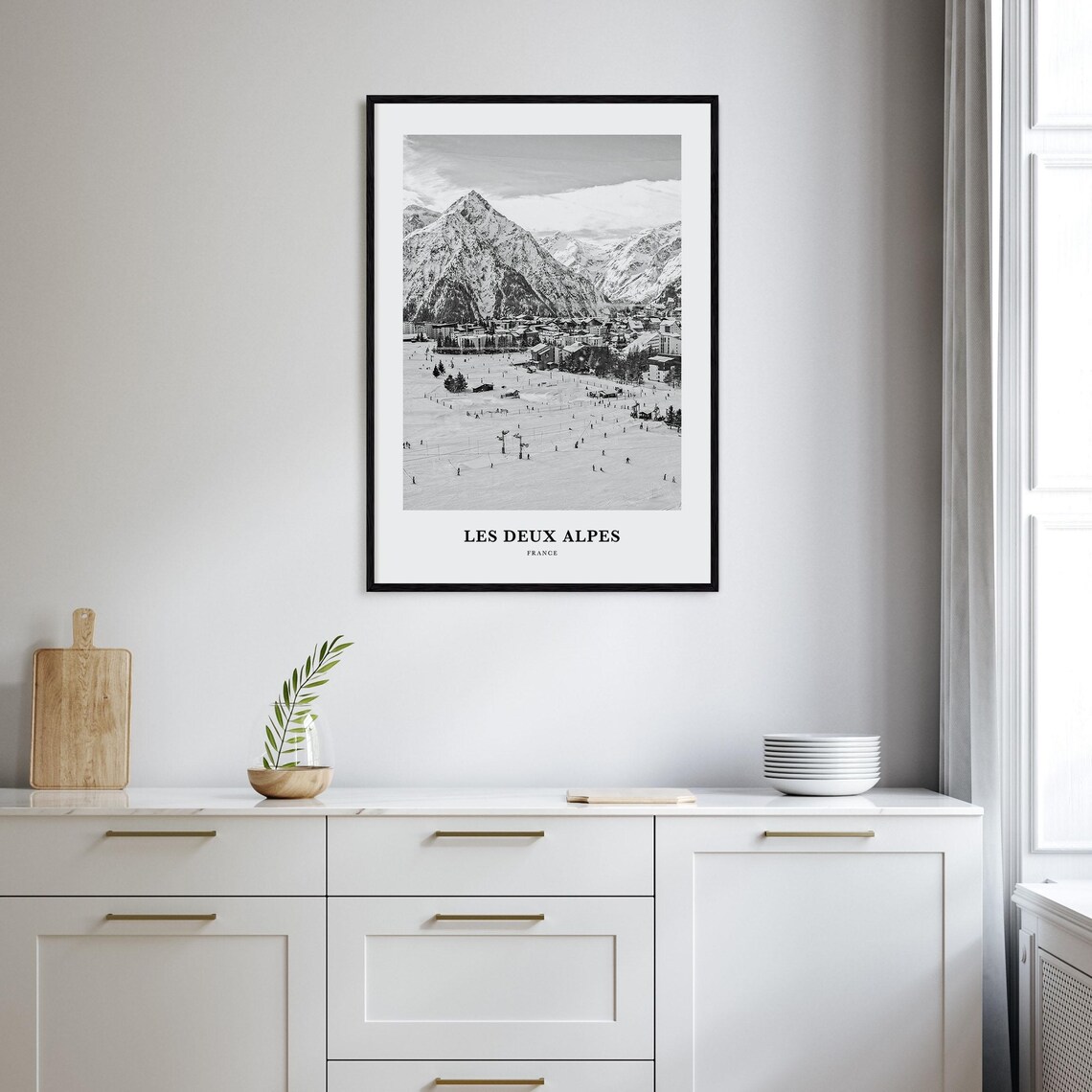 Les Deux Alpes France Alpine Ski Resort Snowy Peaks Winter Poster - Image 2