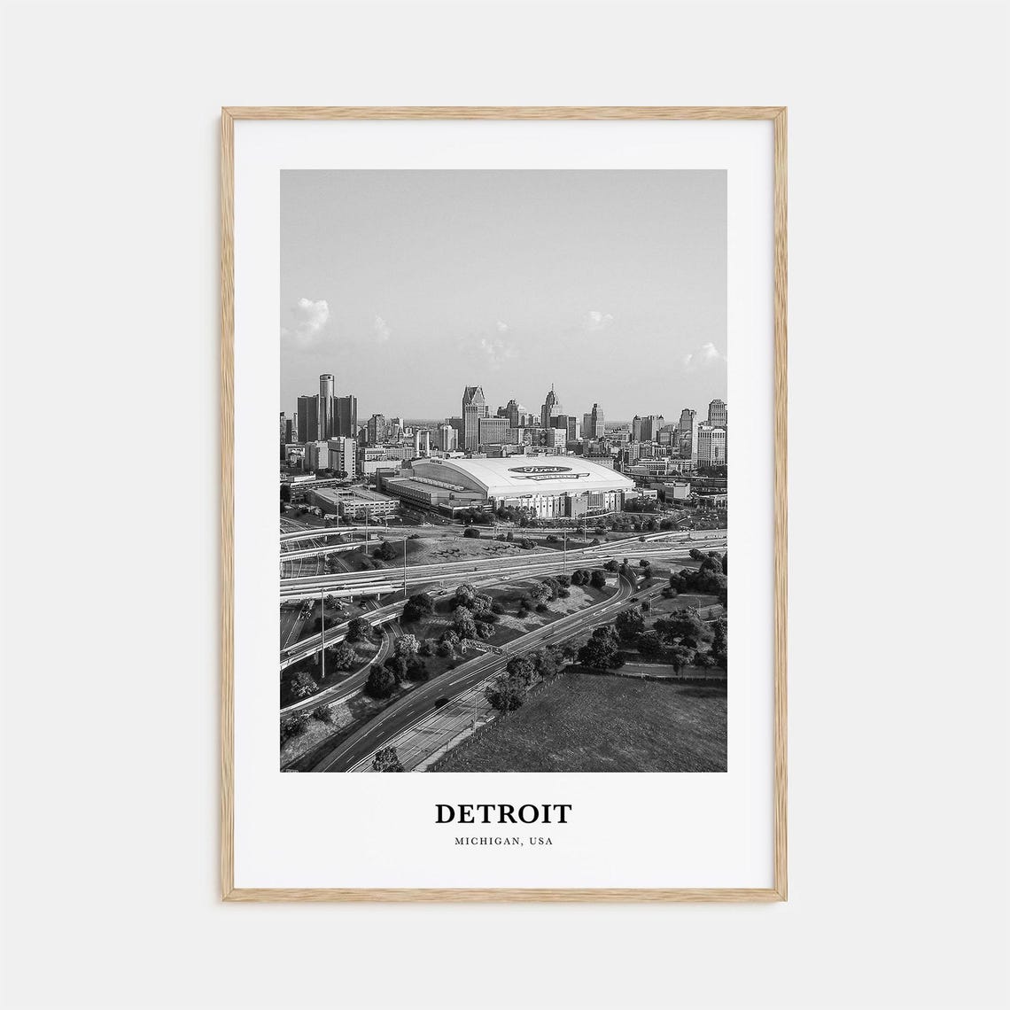 Detroit Wall Art No 2 Detroit Wall Decor Detroit Poster Detroit Home Decor Detroit Travel Gift Detroit Travel Print