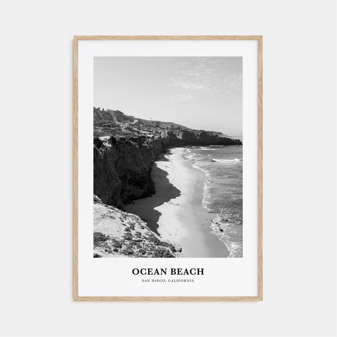 Ocean Beach San Diego Sea Cliffs and Sandy Cove Photo Poster