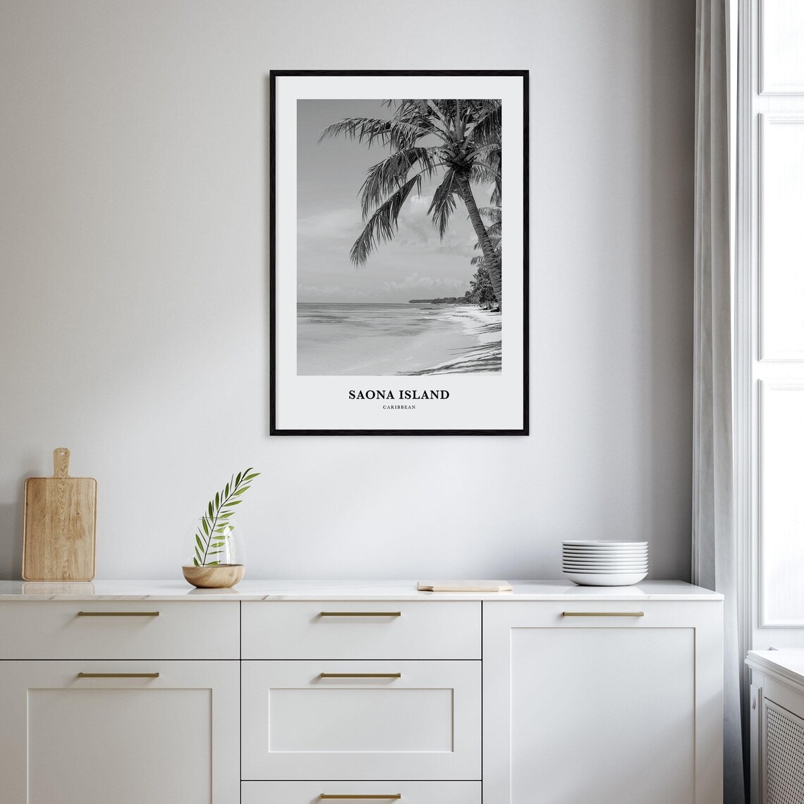 Saona Island Caribbean White Sand Beach Palm Tree Photo Poster - Image 2